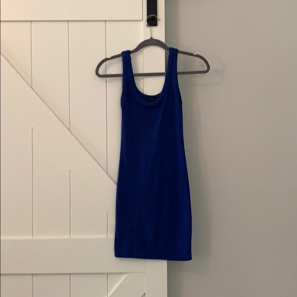 Blue form fitted dress